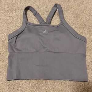 Alo Longline Ribbed Sports Bra Size Small